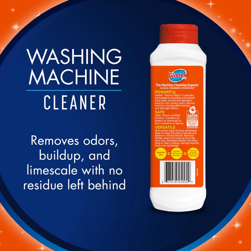 Glisten Washer Magic Washing Machine Cleaner and Deodorizer, 4 Bottles - Image 2